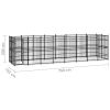 Outdoor Dog Kennel Steel 158.8 ft²