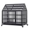 Heavy Duty Dog Cage pet Crate with Roof