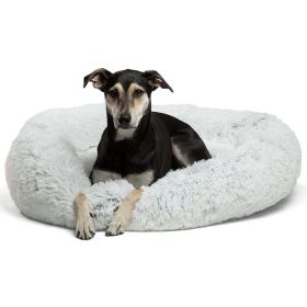 Sheri Original Calming Donut Shag Cuddler, 36x36 Frost (size: medium30")