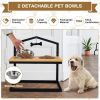 Adjustable Heights Elevated Dog Bowl Feeder Stand